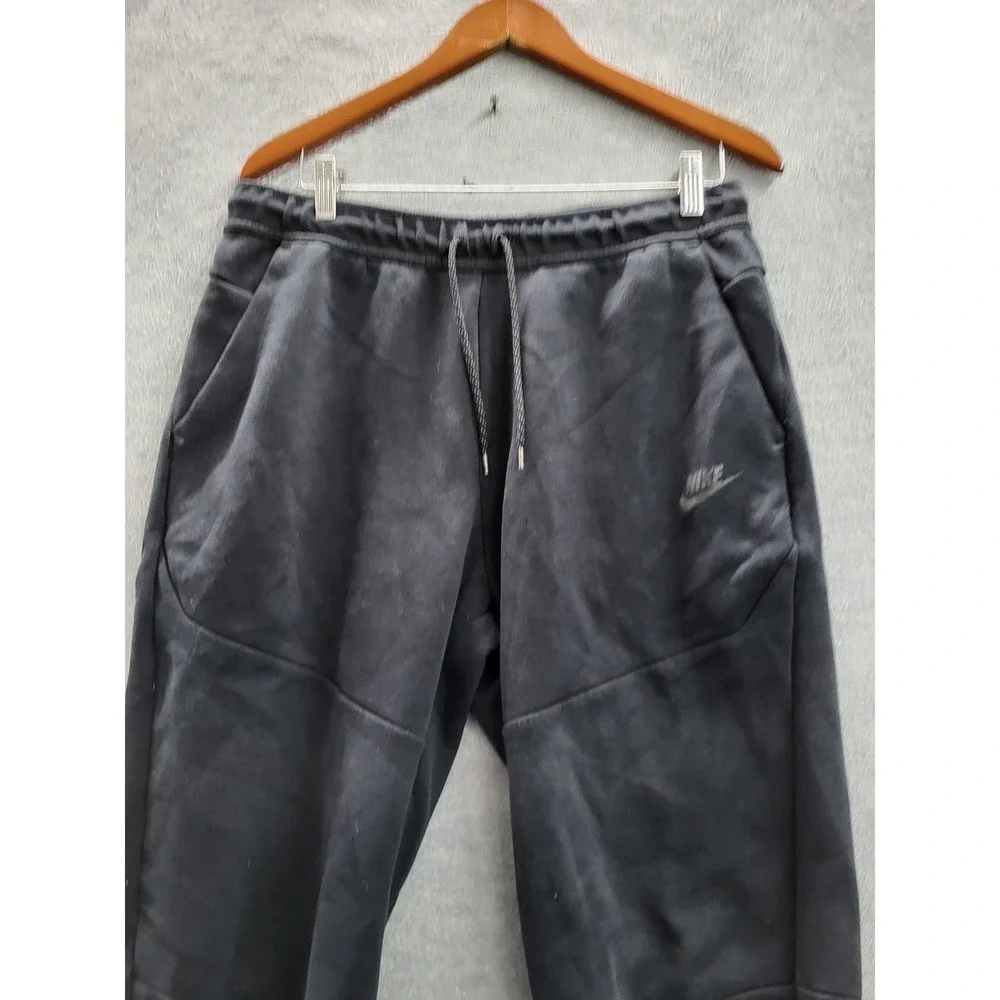 Nike Men Activewear Pants L Black Tech Fleece Jogger 26
